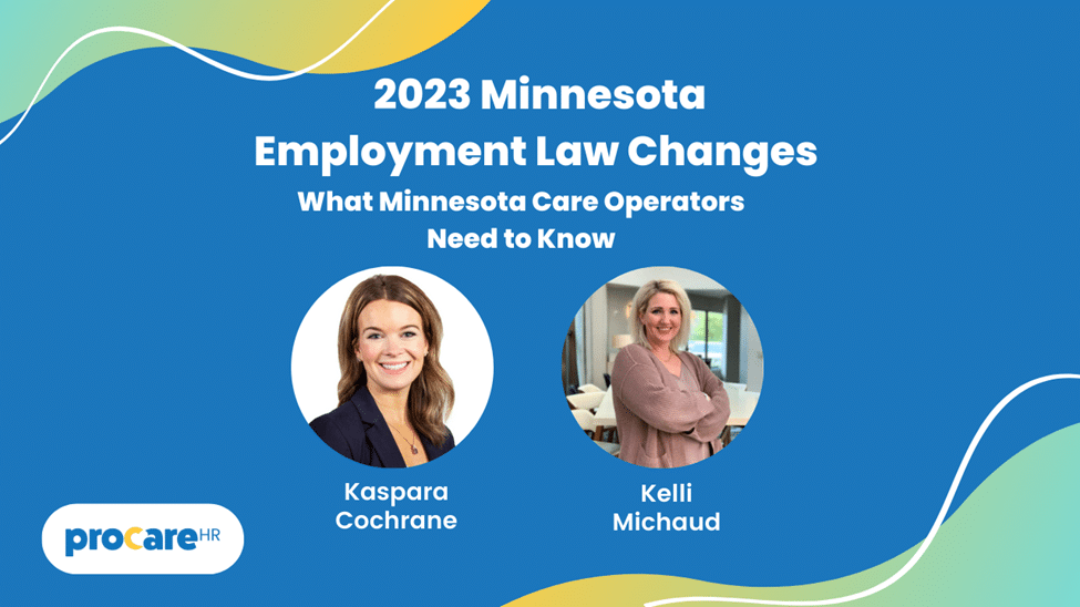 Webinar 2023 Minnesota Employment Law Changes What Minnesota Care